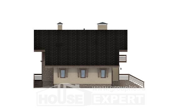 420-001-Л Проект трехэтажного дома мансардный этаж и гаражом, большой дом из кирпича, Темрюк