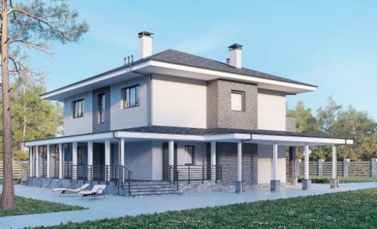 250-004-Л Проект двухэтажного дома, огромный загородный дом из пеноблока Темрюк | Проекты домов от House Expert