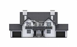 290-003-П Проект двухэтажного дома с мансардой, современный загородный дом из пеноблока Темрюк, House Expert