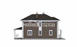 185-002-П Проект двухэтажного дома, недорогой коттедж из блока Темрюк, House Expert