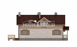 165-002-П Проект двухэтажного дома с мансардой и гаражом, классический загородный дом из пеноблока Темрюк, House Expert