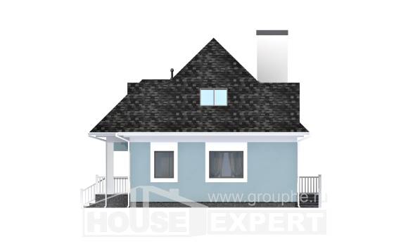 110-001-Л Проект двухэтажного дома с мансардным этажом, уютный домик из пеноблока Темрюк, House Expert