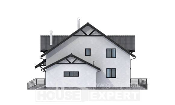 290-003-П Проект двухэтажного дома с мансардой, просторный загородный дом из поризованных блоков Темрюк, House Expert