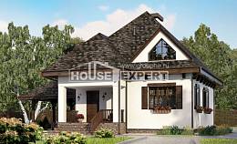 110-002-Л Проект двухэтажного дома мансардный этаж и гаражом, красивый дом из арболита Темрюк, House Expert