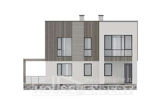 150-017-П Проект двухэтажного дома, простой коттедж из газосиликатных блоков, Темрюк