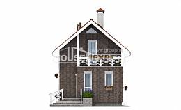 045-001-Л Проект двухэтажного дома мансардой, махонький загородный дом из твинблока Темрюк, House Expert