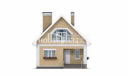130-004-П Проект двухэтажного дома мансардой, красивый загородный дом из керамзитобетонных блоков Темрюк, House Expert