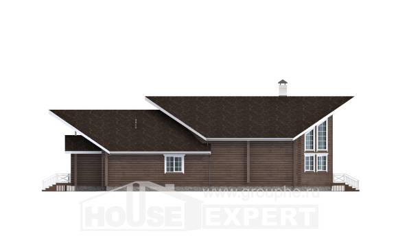 210-002-Л Проект двухэтажного дома с мансардным этажом, просторный домик из бревен, Темрюк