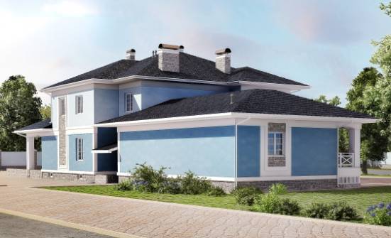 620-001-П Проект трехэтажного дома и гаражом, современный дом из керамзитобетонных блоков Темрюк | Проекты домов от House Expert