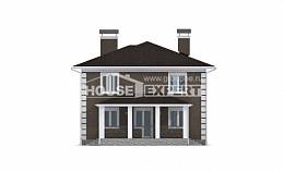 185-002-П Проект двухэтажного дома, бюджетный загородный дом из газобетона Темрюк, House Expert
