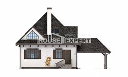 110-002-Л Проект двухэтажного дома с мансардой и гаражом, бюджетный дом из твинблока, Темрюк