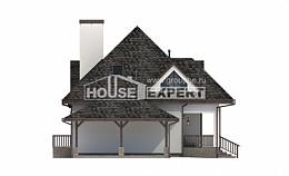 110-002-Л Проект двухэтажного дома с мансардным этажом, гараж, небольшой коттедж из пеноблока Темрюк, House Expert