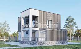 150-017-П Проект двухэтажного дома, простой коттедж из арболита Темрюк, House Expert