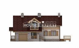 165-002-П Проект двухэтажного дома с мансардой и гаражом, компактный загородный дом из бризолита Темрюк, House Expert