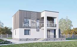 150-017-П Проект двухэтажного дома, недорогой дом из блока, Темрюк