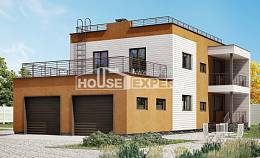 180-012-П Проект двухэтажного дома, гараж, просторный дом из кирпича, Темрюк