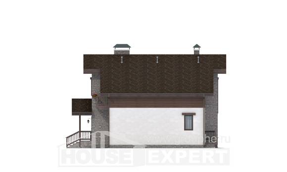150-004-Л Проект двухэтажного дома мансардой, уютный коттедж из газосиликатных блоков Темрюк, House Expert