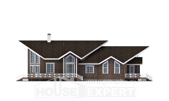 210-002-Л Проект двухэтажного дома мансардный этаж, уютный дом из бревен, Темрюк