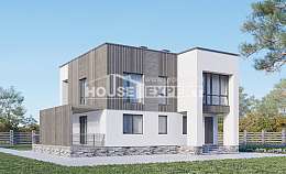 150-017-П Проект двухэтажного дома, скромный загородный дом из керамзитобетонных блоков Темрюк, House Expert