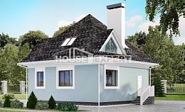 110-001-Л Проект двухэтажного дома с мансардой, недорогой коттедж из бризолита Темрюк, House Expert