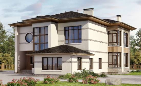 345-001-П Проект двухэтажного дома, красивый загородный дом из твинблока Темрюк | Проекты домов от House Expert