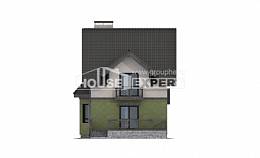 120-003-П Проект двухэтажного дома мансардный этаж, небольшой загородный дом из блока Темрюк, House Expert