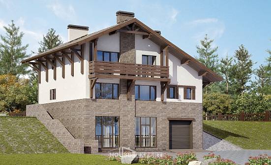 305-002-П Проект трехэтажного дома с мансардным этажом, красивый загородный дом из кирпича Темрюк | Проекты домов от House Expert