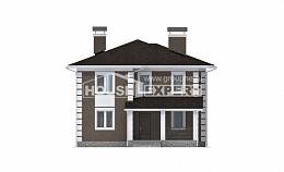 185-002-П Проект двухэтажного дома, доступный загородный дом из арболита Темрюк, House Expert