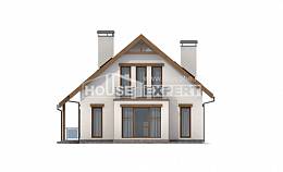 155-012-П Проект двухэтажного дома с мансардой, простой дом из бризолита, Темрюк