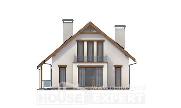 155-012-П Проект двухэтажного дома с мансардой, простой дом из бризолита, Темрюк