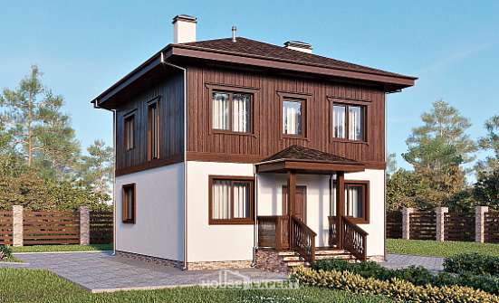 100-006-Л Проект двухэтажного дома, недорогой домик из пеноблока Темрюк | Проекты домов от House Expert