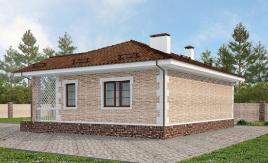 065-002-П Проект бани из кирпича Темрюк | Проекты одноэтажных домов от House Expert