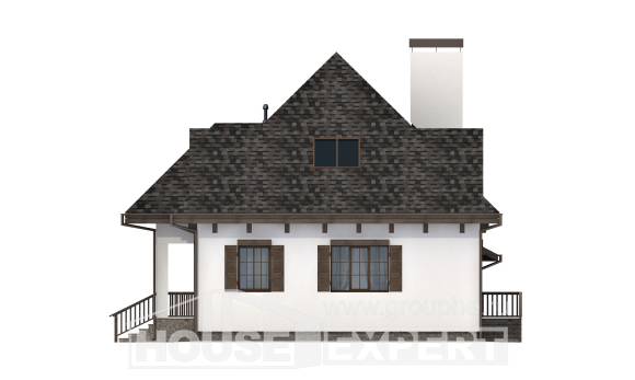 110-002-Л Проект двухэтажного дома с мансардой, гараж, классический домик из арболита Темрюк, House Expert