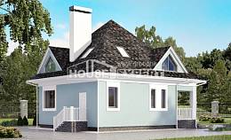 110-001-Л Проект двухэтажного дома с мансардой, экономичный коттедж из бризолита Темрюк, House Expert