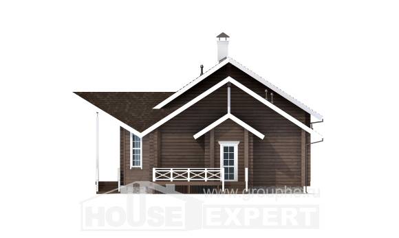 210-002-Л Проект двухэтажного дома мансардой, классический дом из бревен, Темрюк