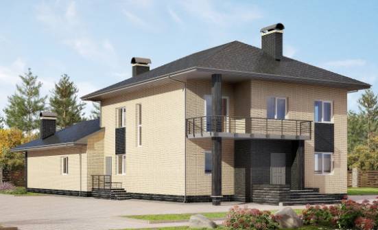 305-003-Л Проект двухэтажного дома, просторный коттедж из теплоблока Темрюк | Проекты домов от House Expert