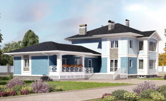 620-001-П Проект трехэтажного дома и гаражом, современный дом из керамзитобетонных блоков Темрюк | Проекты домов от House Expert