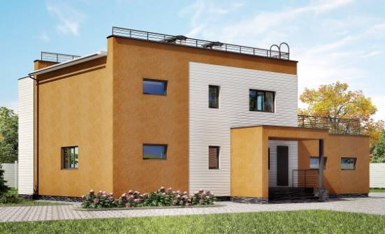 180-012-П Проект двухэтажного дома и гаражом, средний коттедж из кирпича, Темрюк