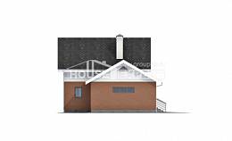 120-002-Л Проект двухэтажного дома мансардный этаж, гараж, небольшой коттедж из поризованных блоков, Темрюк
