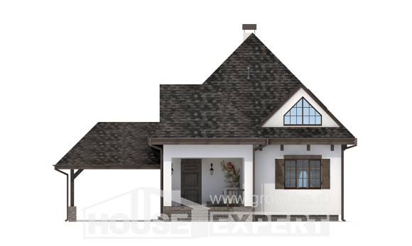 110-002-Л Проект двухэтажного дома с мансардой, гараж, уютный загородный дом из пеноблока Темрюк, House Expert