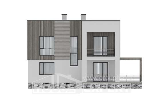 150-017-П Проект двухэтажного дома, доступный загородный дом из арболита Темрюк, House Expert