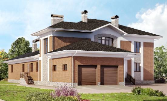 520-002-Л Проект трехэтажного дома, гараж, современный загородный дом из твинблока Темрюк | Проекты домов от House Expert