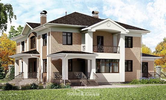 520-001-П Проект трехэтажного дома, большой загородный дом из твинблока Темрюк | Проекты домов от House Expert
