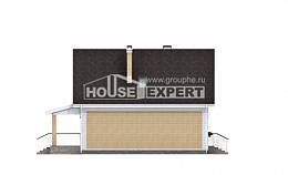 130-004-П Проект двухэтажного дома с мансардой, скромный загородный дом из керамзитобетонных блоков Темрюк, House Expert