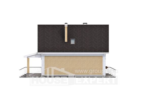 130-004-П Проект двухэтажного дома мансардный этаж, простой коттедж из арболита, Темрюк